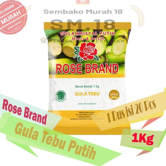 

Gula Pasir Rose Brand Kemasan 1 Kg Per Dus Isi 20Pcs - Grosir Termurah