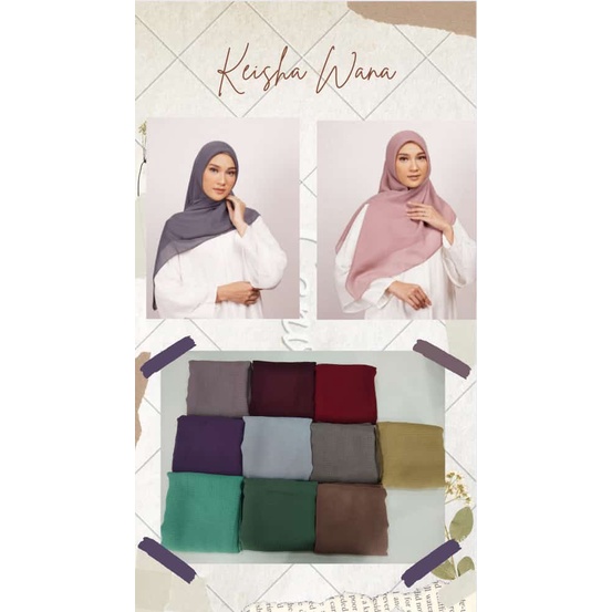 Hijab Segiempat / Keisha Wana - Scarf Voal Texture Elzatta