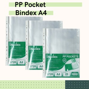 

PP Pocket / Plastik Pocket / Sheet Protector Ukuran A4 Merk Bindex 5720 ( Isi 20 lembar )