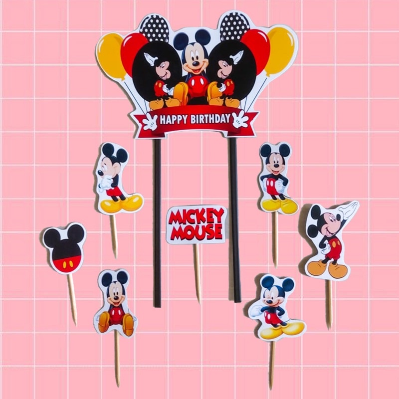 Cake Topper MICKEY MOUSE / Topper Kue MICKEY MOUSE / Hiasan Kue MICKEY MOUSE / MICKEY MOUSE