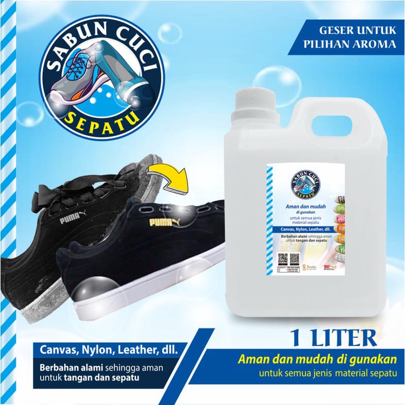 Sabun Cuci Sepatu/ Cairan Pembersih Sepatu Aroma Segar Kemasan 1 Liter Jerigen