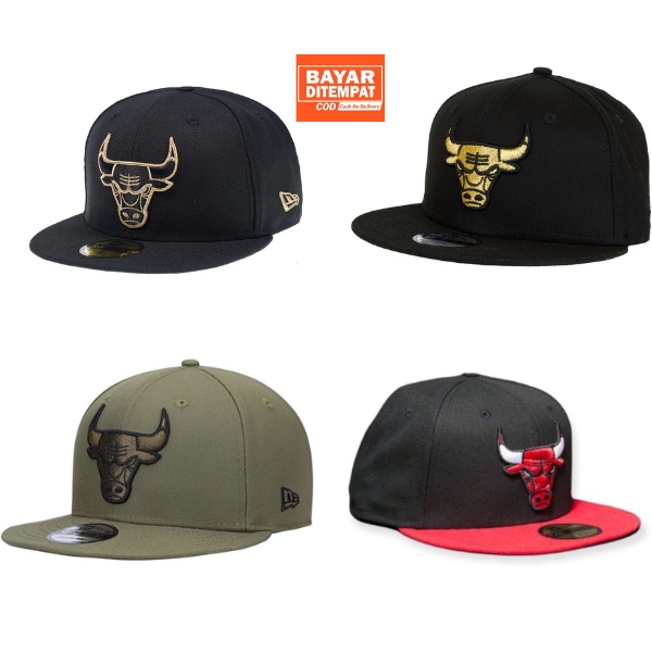 Topi Hiphop / Snapback Cap Bordir Banteng Unisex Remaja Dewasa Trucker Hat Kualitas Premium