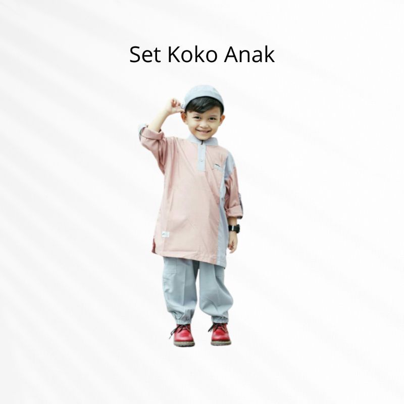 Baju Koko Anak Hanif Koko Bunayya baju lebaran baju muslim anak