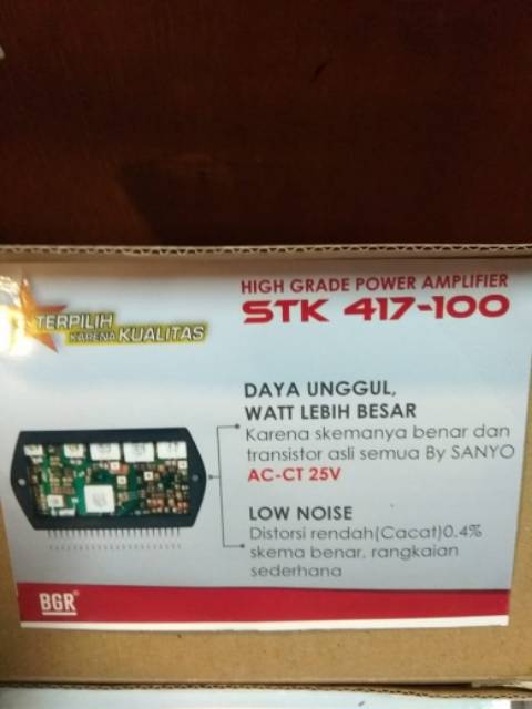 BERGARANSI KIT POWER AMPLIFIER HIGH GRADE STK 417-100 **