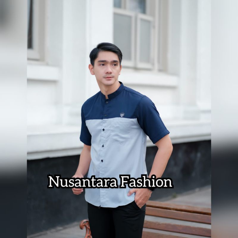 Baju Koko Dewasa Baju Koko Fashion Muslim 2022 SIZE ML XL XXL-Koko nvy abu