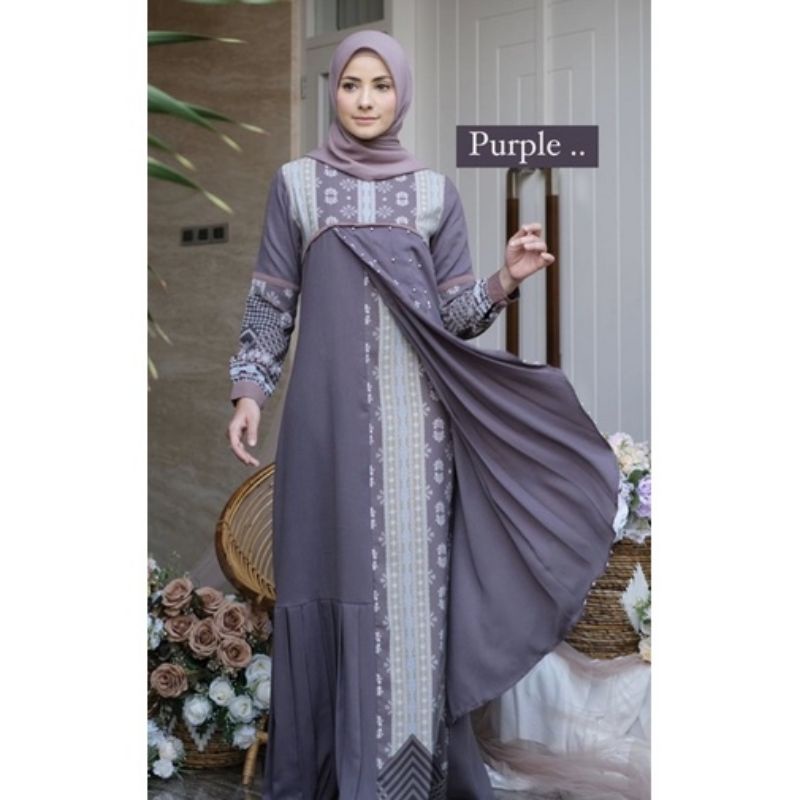 NATALI DRESS BY JAVINA OFFICIAL SIZE M PURPLE