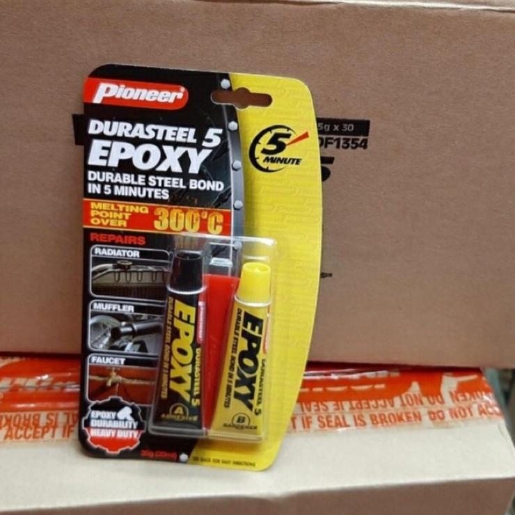 Promo Gembira Pioneer Durasteel Lem Epoxy / Lem Besi Epoxy Tahan Panas 300c (35gr)