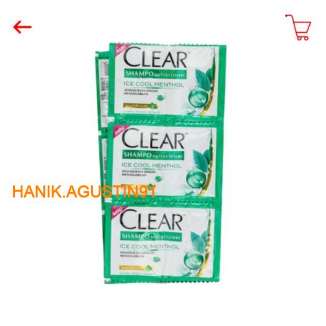 Clear CLEAR SHAMPO ICE COOL MENTHOL ISI 12