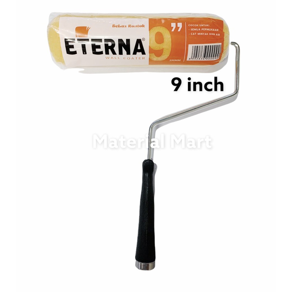 Kuas Roll Eterna 9 Inch | Kuas Cat Tembok Dinding 9&quot; | Kuas Rol Gagang | Material Mart