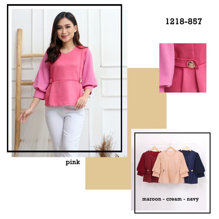 BLUES FASHION ATASAN WANITA MUSLIM TERBARU - 857 - pink