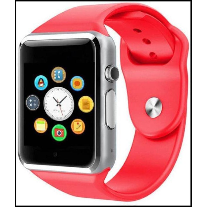 84FX BLUETOOTH SMART WATCH A1 CAMERA + SIM PHONE + MEMORI CARD MERAH N6J8