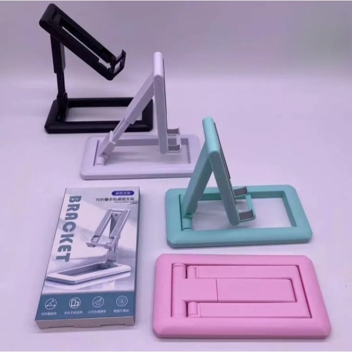 Folding Desktop T2 Phone Holder Lipat Universal Support Stand Meja Standing T2 Dudukan Sandaran