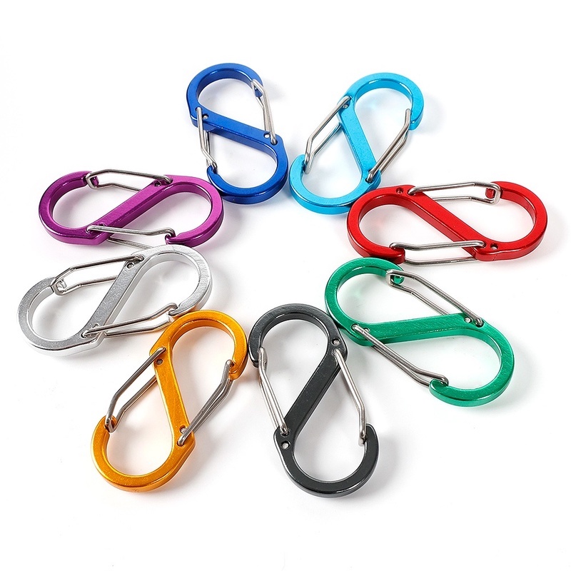 Gantungan Kunci Carabiner Multifungsi Bahan Aluminum Alloy Untuk Travel / Hiking / Camping / Outdoor