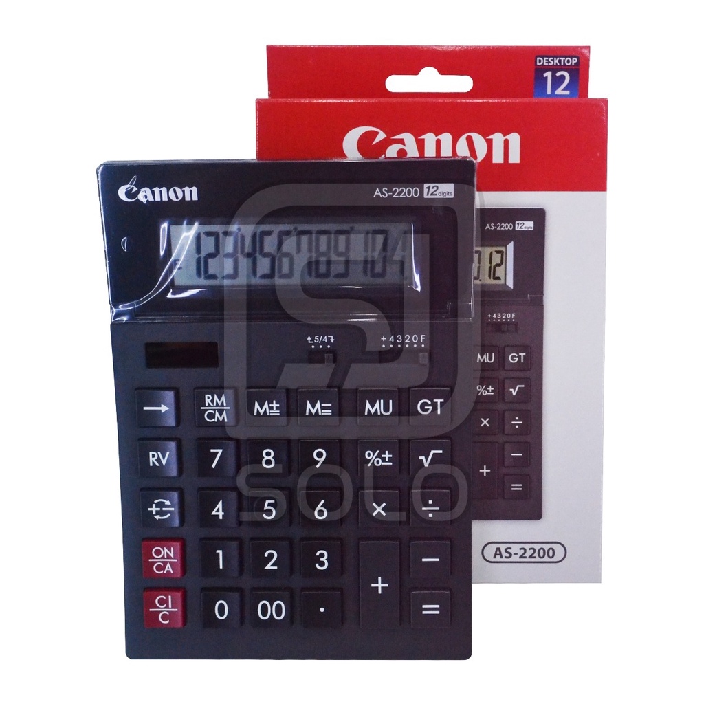 

Kalkulator CANON AS-2200 Dekstop Calculator 12 Digit AS 2200