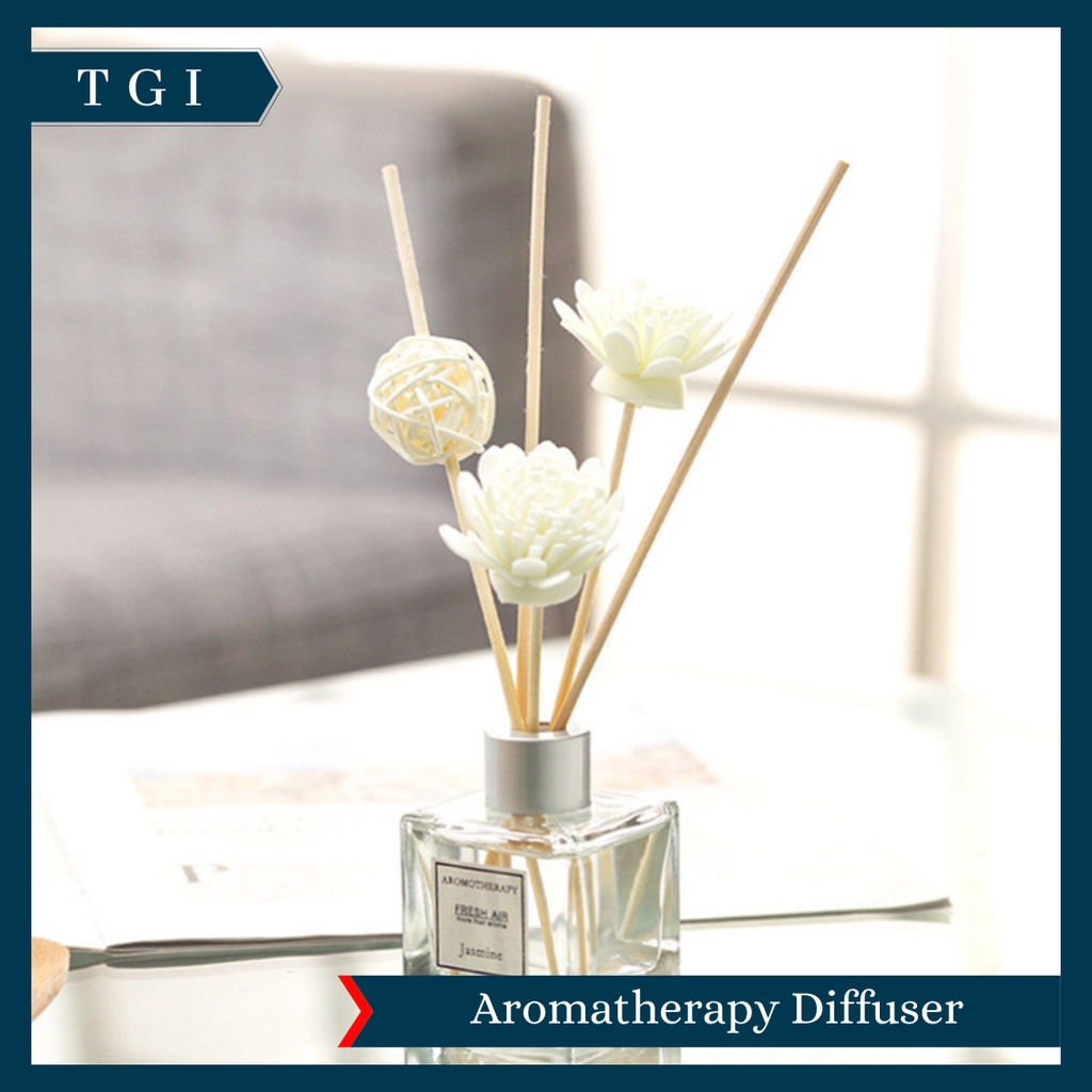 TGI - REED DIFFUSER AROMATHERAPY BUNGA DIFUSER AROMA PENGHARUM RUANGAN PEWANGI OIL ESSENTIAL l REED DIFUSER-1
