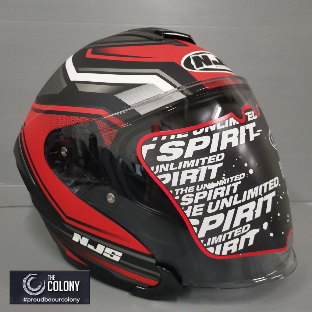HELM NJS KAIROZ KAIROS MOTIF ZENITH BLACK RED DOFF-4
