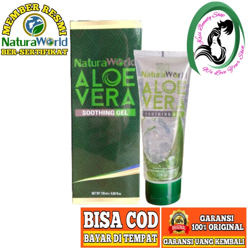 NATURA ALOE VERA SHOOTHING GEL 100% ASLI MEMBER NATURA WORLD