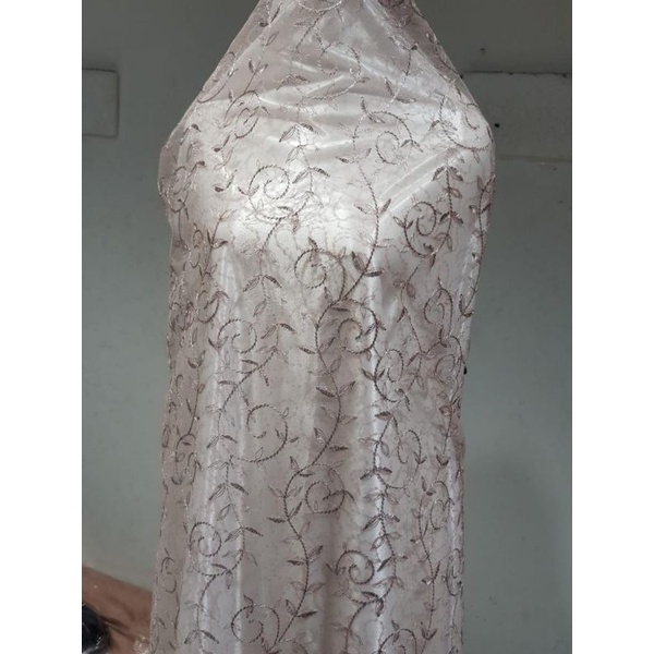 PER MTR KAIN BROKAT  PRANCIS / TILE PRANCIS FRANCE  BAHAN KEBAYA AKAR MOTIF / BRUKAT PREMIUM MOTIF/ 