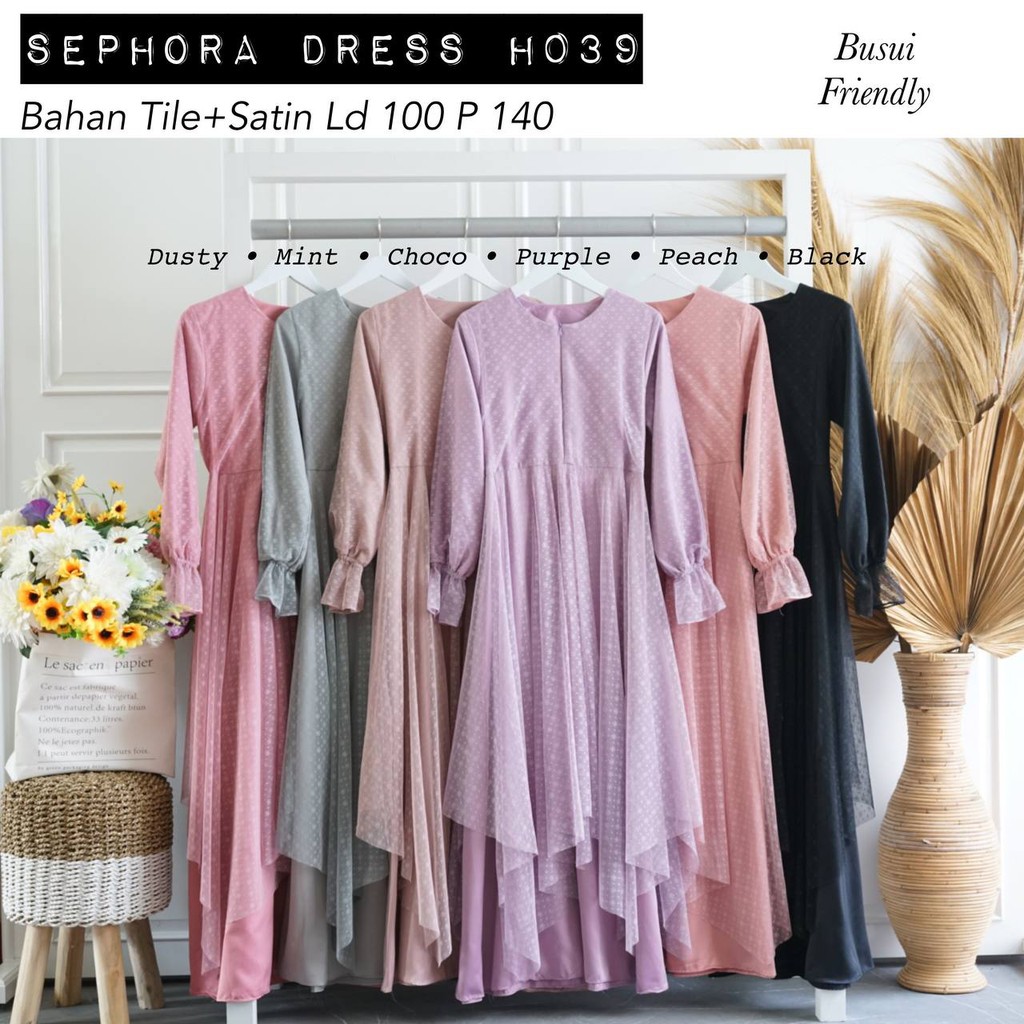 Sephora Dress/Dress Tille/Gamis Sephora/Gamis Lebaran/Dress Tille Lebaran/Dress Ld 100/Dress Ramdhan