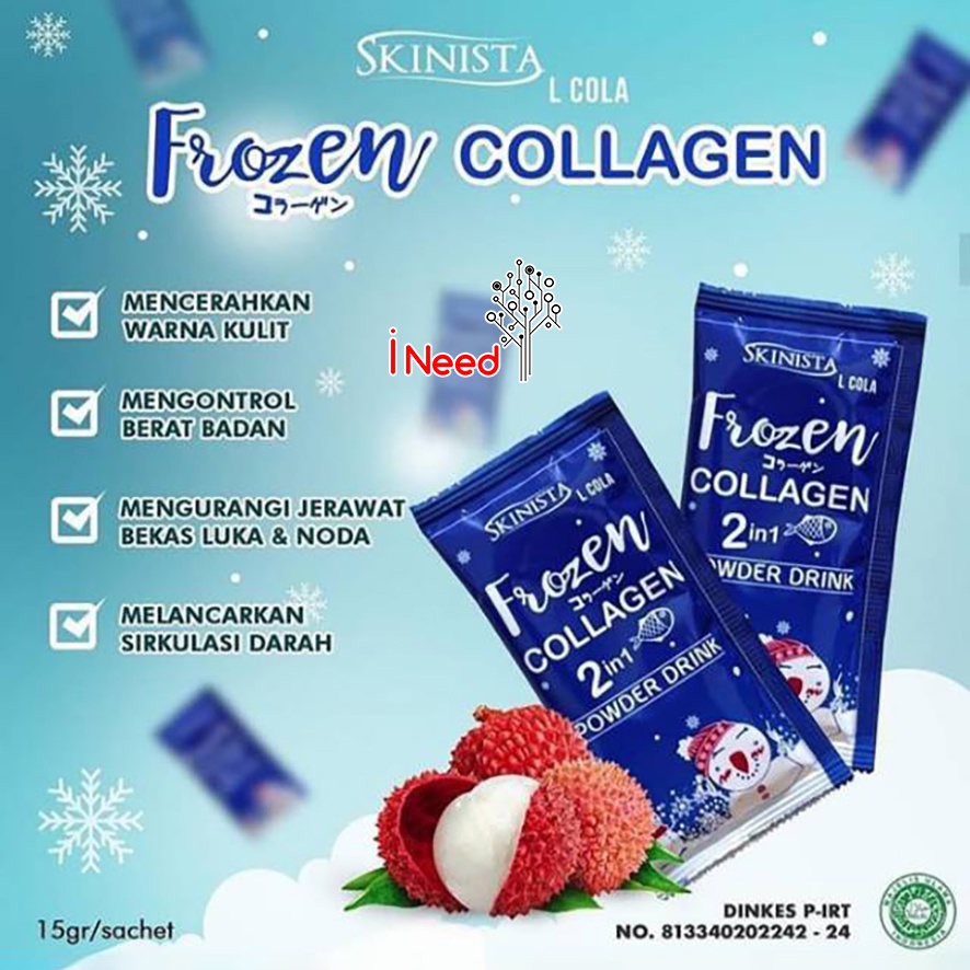 (INEED) SKINISTA FROZEN COLLAGEN 2 IN 1 Powder Drink, Serbuk