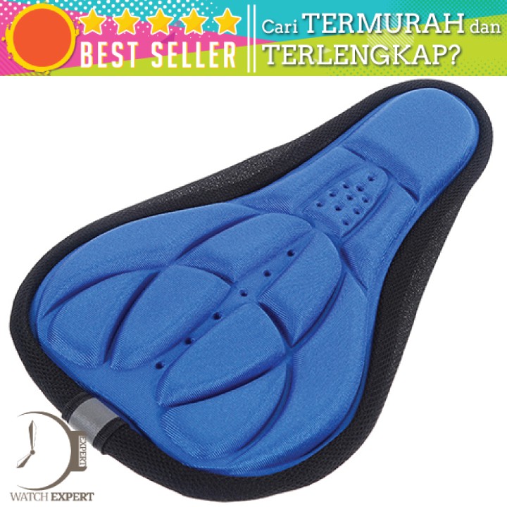 COD Cover Jok Sadel Sepeda Sporty Silicone &amp; Sponge - Biru