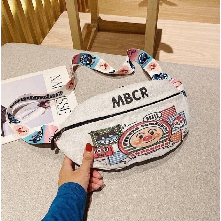 MBCR Tas Selempang Waist Bag Wanita Remaja Canvas Cute Korean Style By Chikoisme NR