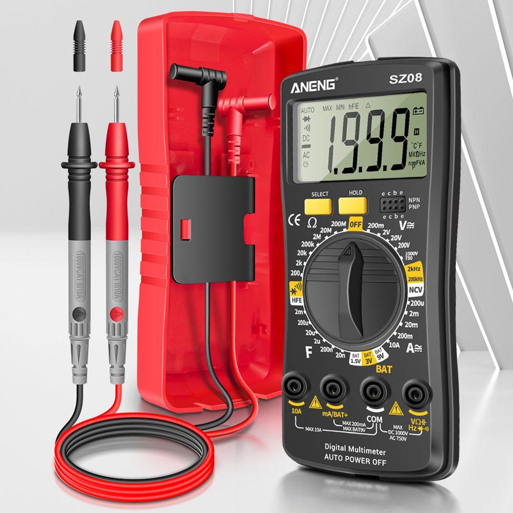 POPULAR Populer Digital Smart Multimeter Multifungsi AC DC 220V Tahanan True RMS Ultra-Tipis Penyimpanan Profesional Multimetro