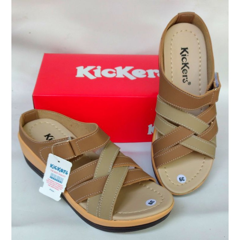 Sandal Wedges Wanita Tali Kickers (Wed-Kps)