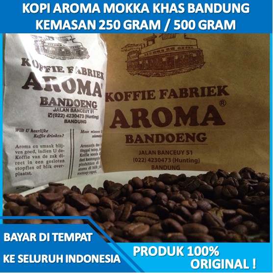 

KOPI AROMA 500 GRAM / 250 GRAM MOKKA ARABICA / BUBUK HALUS / MEDIUM / KASAR / BIJI KOPI