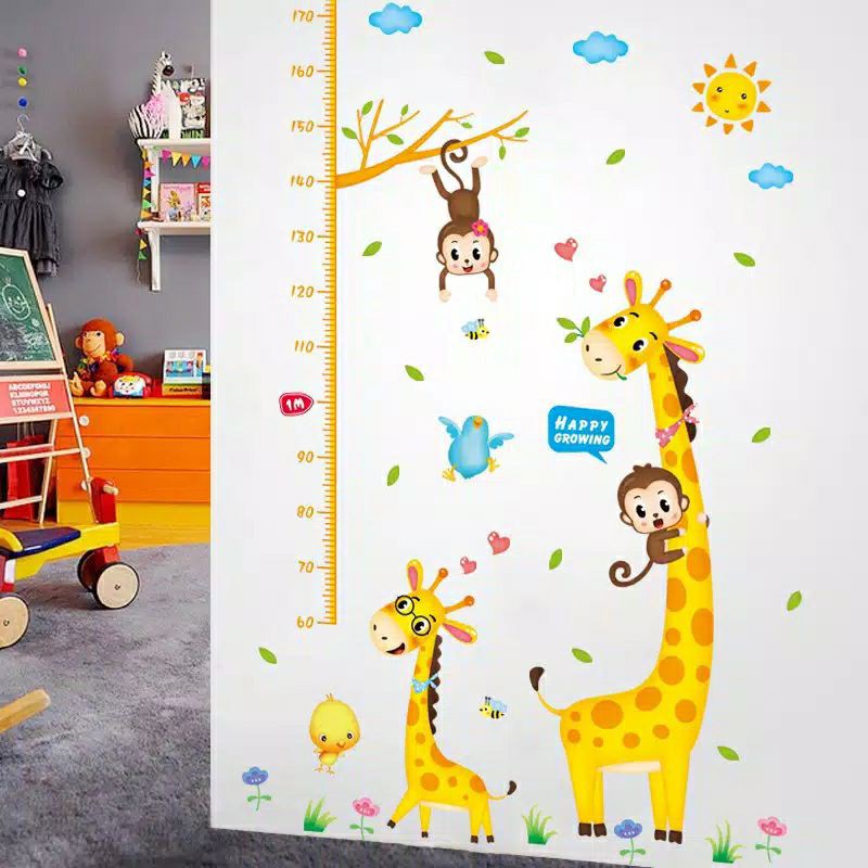 Giraffe Grow up Wallsticker wall sticker stiker dinding jerapah good  god