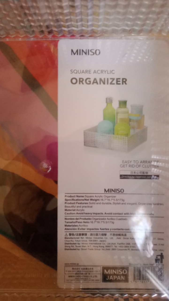 Acrylik Penyimpanan Miniso Acrylik Organizer