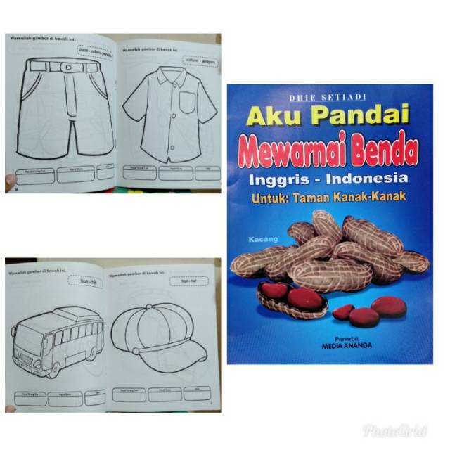 Buku TK - Menulis/Membaca/Melengkapi/Mewarnai