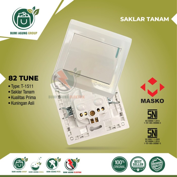 Saklar Engkel / Single Satu Masko SNI T-1511