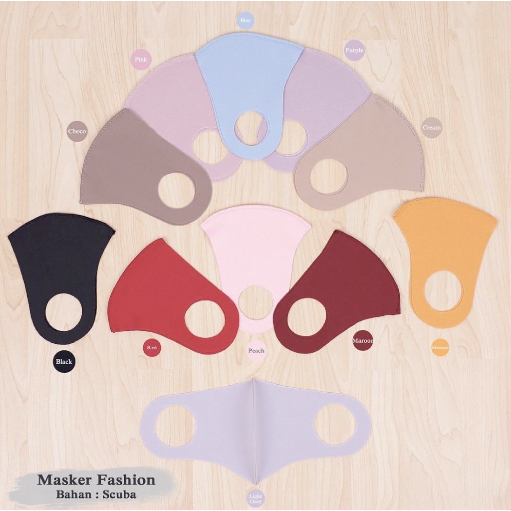 masker fashion polos korean wanita pria tali scuba