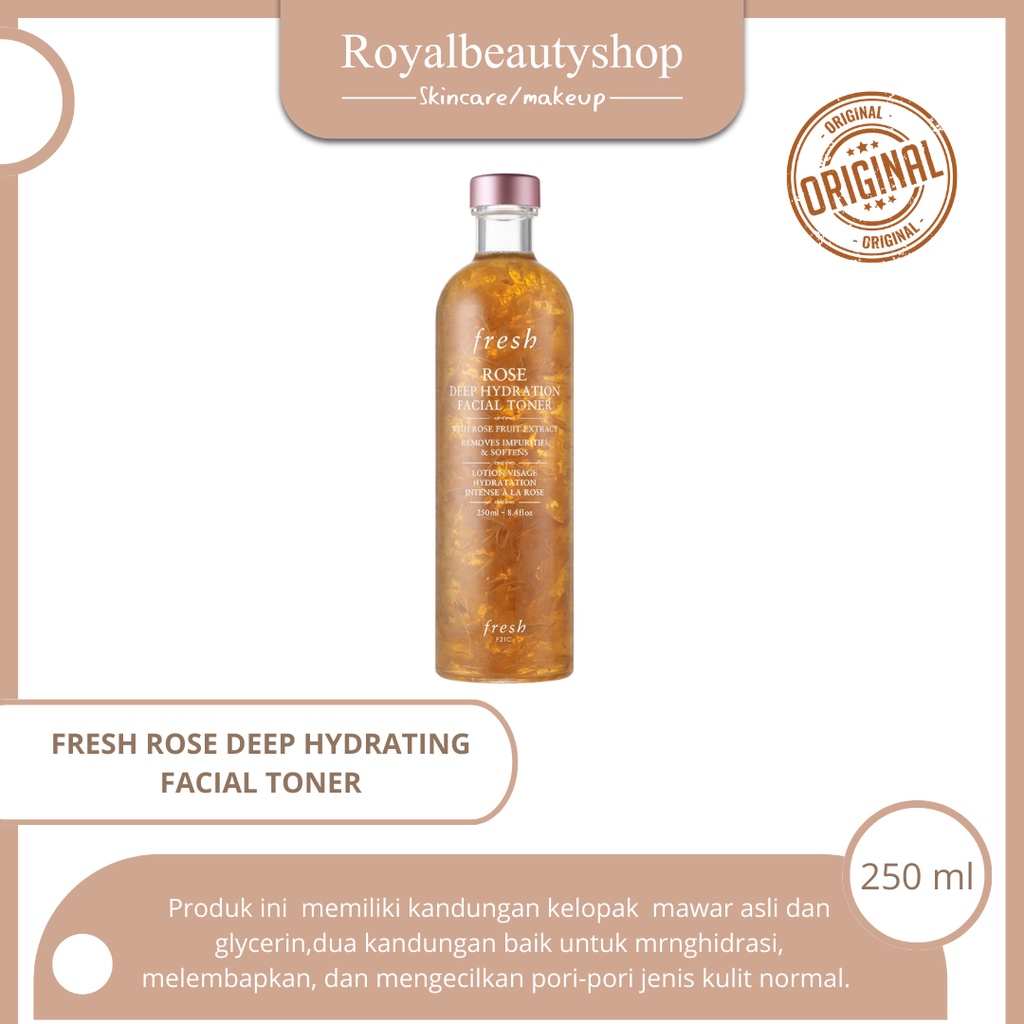 Fresh rose deep hydration facial toner 250ml