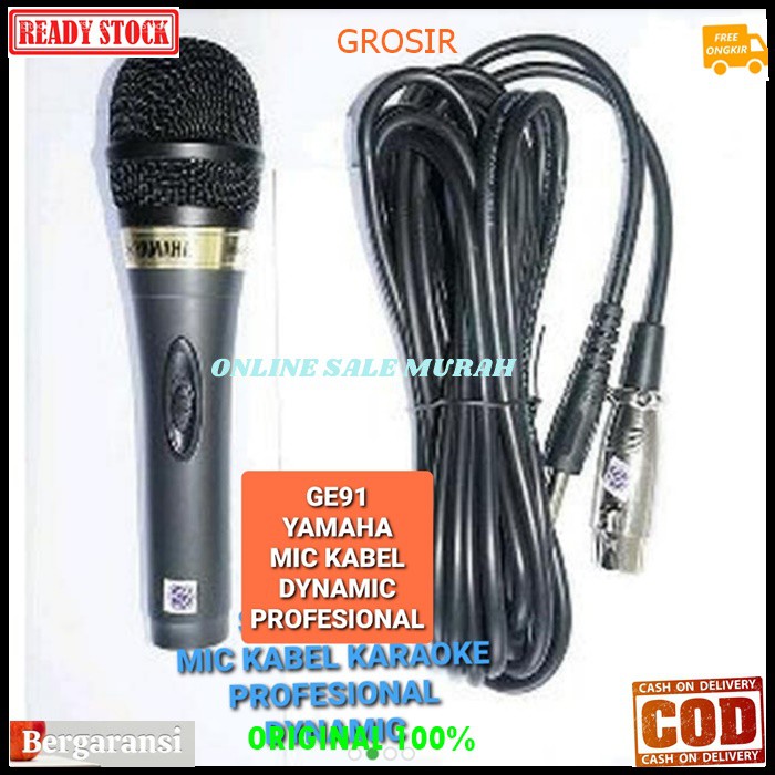 G91 Yamaha legendary Mic kabel dynamic Microphone cable mik karaoke mikrophone vocal vokal audio sound system sistem pengeras suara pro profesional legendaris G91   BISA SEGALA JENIS ALAT AUDIO  GK PAKE BATERAI LANGSUNG NYALA  Cocok untuk yang suka karaok