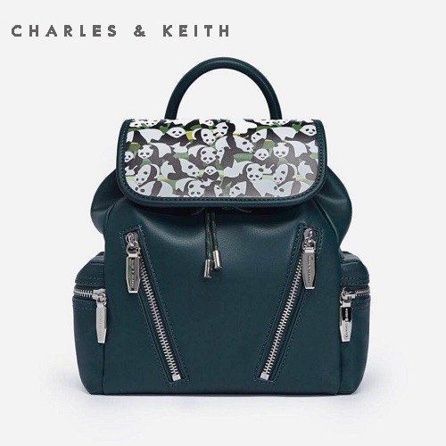 TAS RANSEL BATAM WANITA CHARLES & KEITH BACKPACK CNK-4350 GREEN ORIGINAL IMPORT BATAM TERMURAH