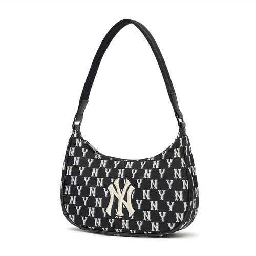 MLB NY Yankees Monogram New Hobo bag Black/White 100% Authentic