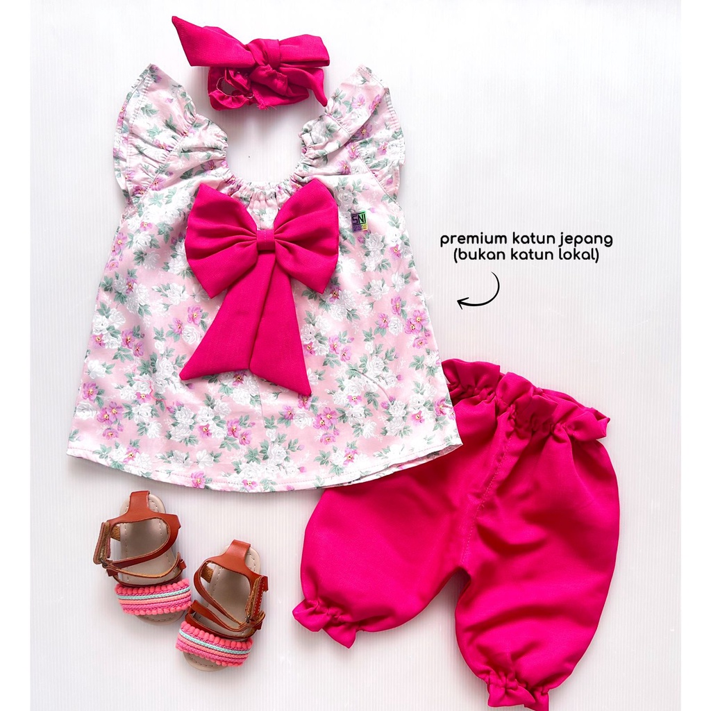 CLOWN Baju Setelan Pergi Lucu Fashion Anak Bayi Perempuan Cewek Murah Lucu HELIA / DELIA / LODY