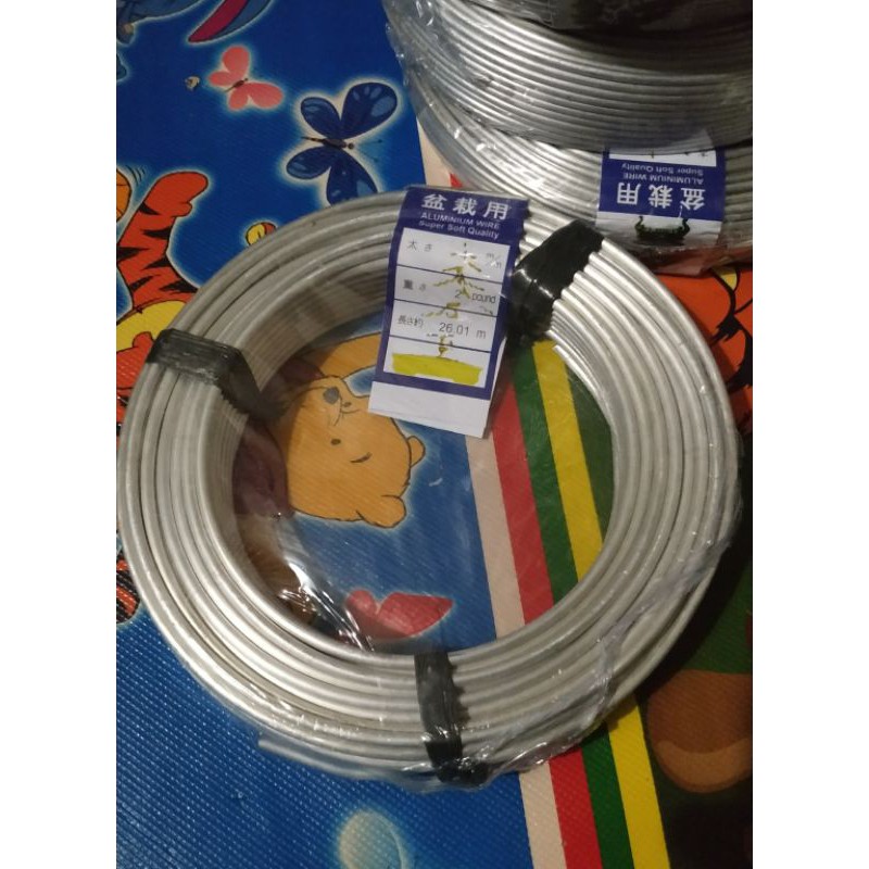 kawat bonsai aluminium 4mm ecer/2m