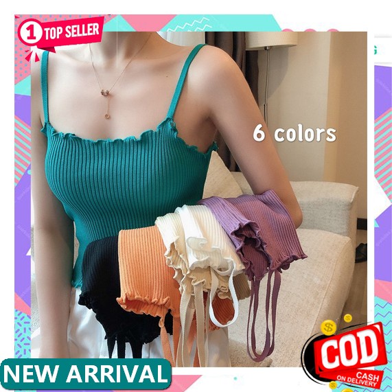 TankTop Wanita Polos Bahan Rajut Tengtop