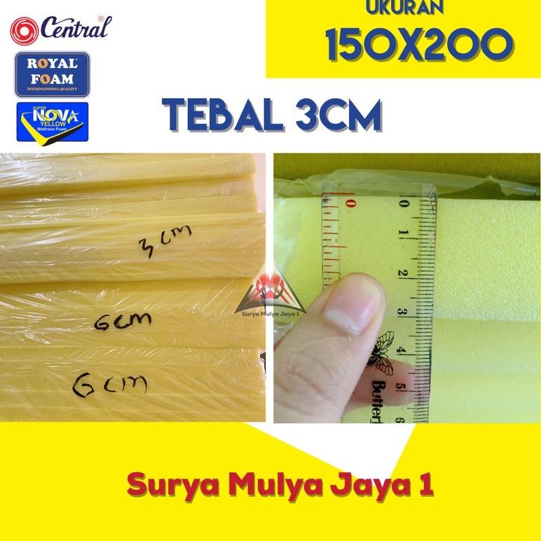 BUSA LEMBARAN ROYAL FOAM CENTRAL FOAM UK 150 X 200 X 3CM BUSA KARPET RASFUR TERLARISS...,,,,,