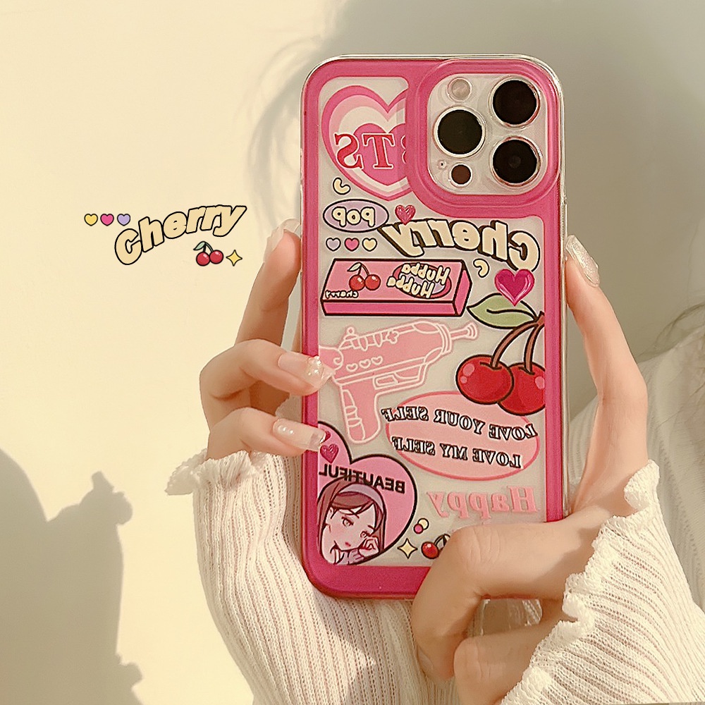 Soft Case TPU Motif Ilustrasi Gadis Untuk iPhone 13 13pro 13prm 11 7Plus 8Plus Xr XS 13 12pro Max