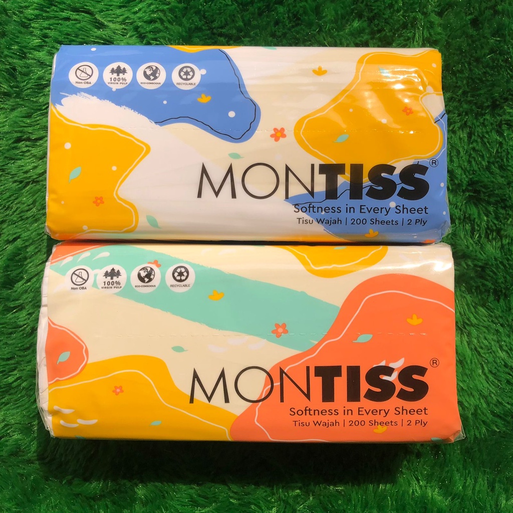 Jual tissue tissu tisu facial softpack MONTISS 200 sheet Shopee Indonesia