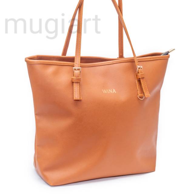 KUSHI BAG BROWN/initial bag