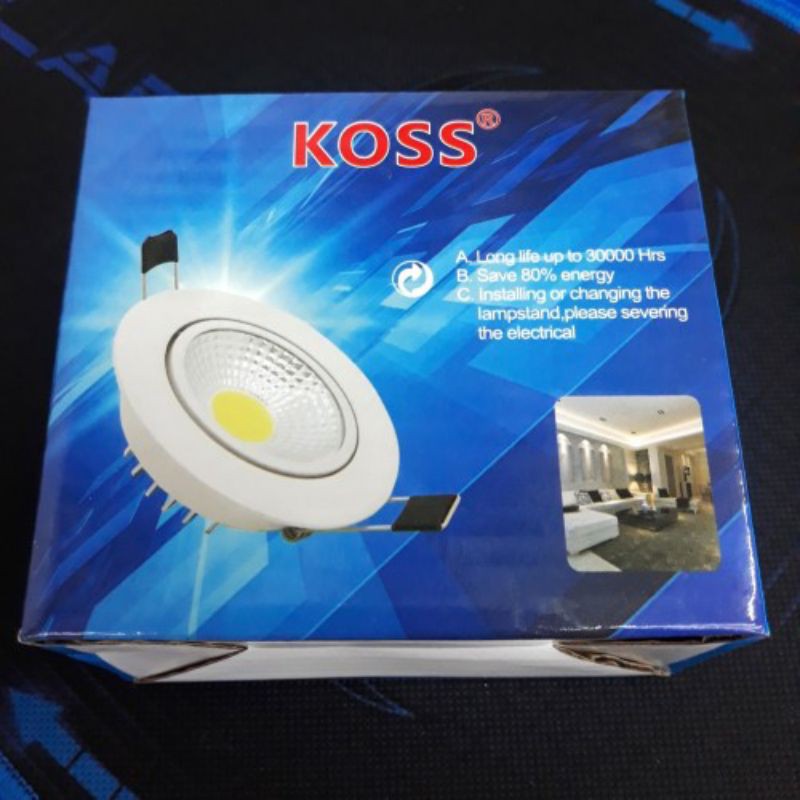 Lampu Downlight Koss 3 Watt Putih