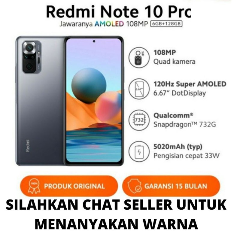 HP BARU XIAOMI REDMI NOTE 11S | NOTE 11PRO | NOTE 11PRO 5G | NOTE 11 FAST CHARGING NFC GARANSI RESMI 100% ORIGINAL-Note10Pro 6/128(4G)