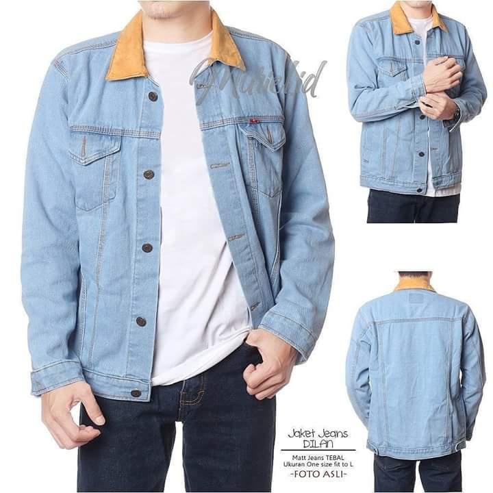 JAKET JEANS DILAN | Jaket Jeans Denim &quot;Dilan 1990&quot; - Biru Muda / Bioblitz / Biru Tua / Dongker