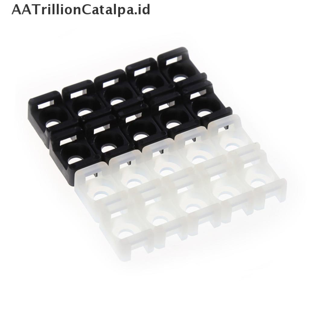 (AATrillionCatalpa) 100pcs / set Holder Kabel Tipe Sadel Lebar 4.6mm