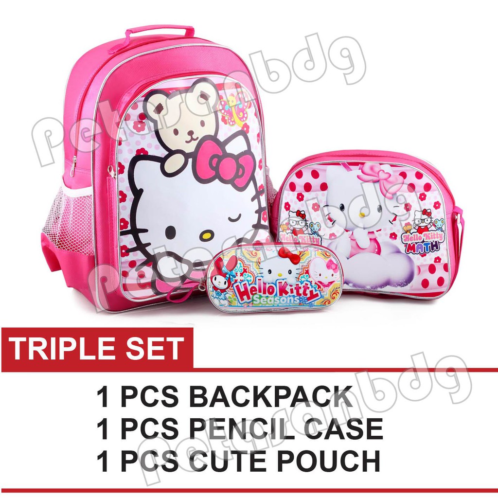 PTS -Ransel Sekolah Anak SD / TK Karakter Kartun - TRIPLE SET.PTS